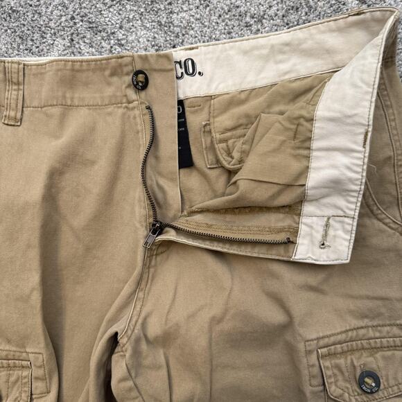 Iron Co Cargo Pants Mens 36x30 Tan Cotton Utility Pockets Straight Leg Outdoor - Picture 5 of 10